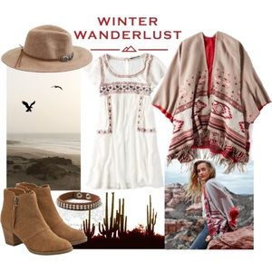 AE winter wanderlust poncho