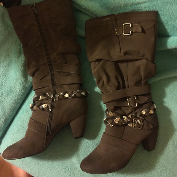 Gray Italian boots 9.5 / 10 euro 40 - Picture 2 of 4