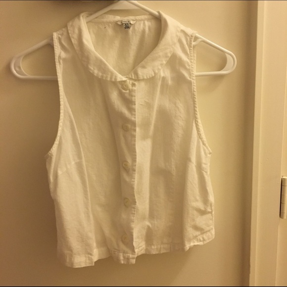White button up vintage muscle shirt