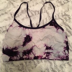 Purple Tie-Dye Sports Bra
