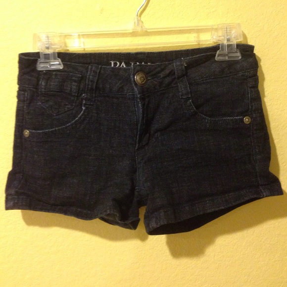 Super dark denim shorts