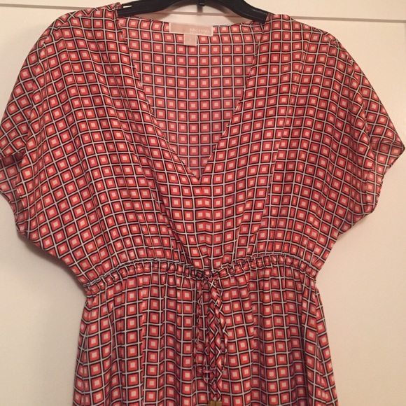 Michael Kors pink drawstring maxi dress