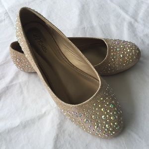 Sparkly ballet flats