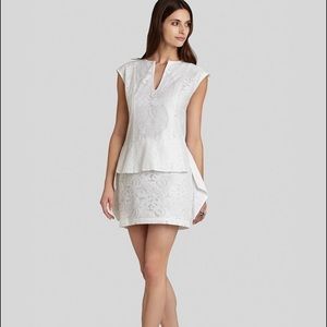 BCBG "Isabel" Draped-Side Peplum Dress