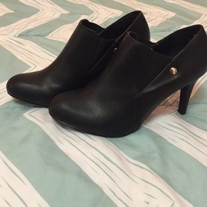 Black bootie heels