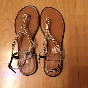 Snake inspired pattern sandals