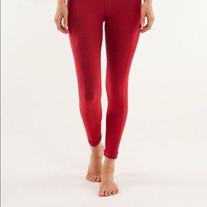 Lululemon cranberry warrior pants