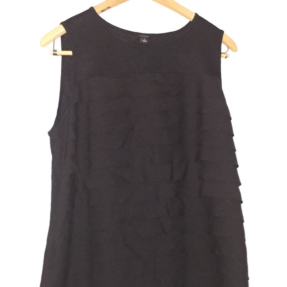 Ann Taylor black ruffle tank
