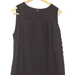 Ann Taylor black ruffle tank