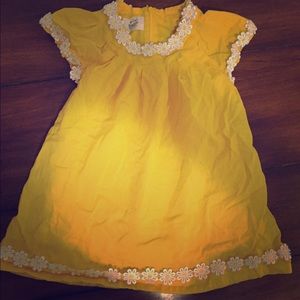 Toddler Girl Yellow Flower Dress