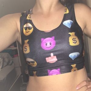 Emoji Crop Top
