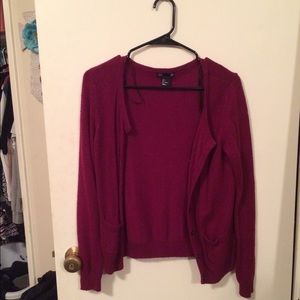 Maroon cardigan