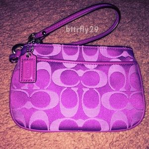 Purple (Magenta) Coach Wristlet