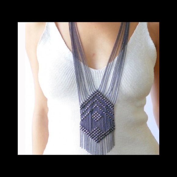 SUNAHARA WOMEN'S LIQUID CHANDELIER NECKLACE - Picture 2 of 3