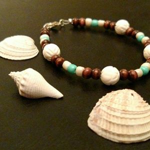 Shell bead bracelet festival jewelry boho