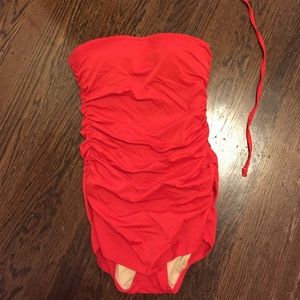 JCREW ruched one piece