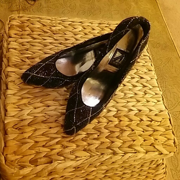 NEW YEAR'S Black Beaded/w Silver X NARROW  NWOT