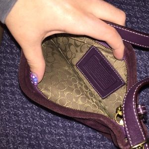 Coach purse burgundy brown color