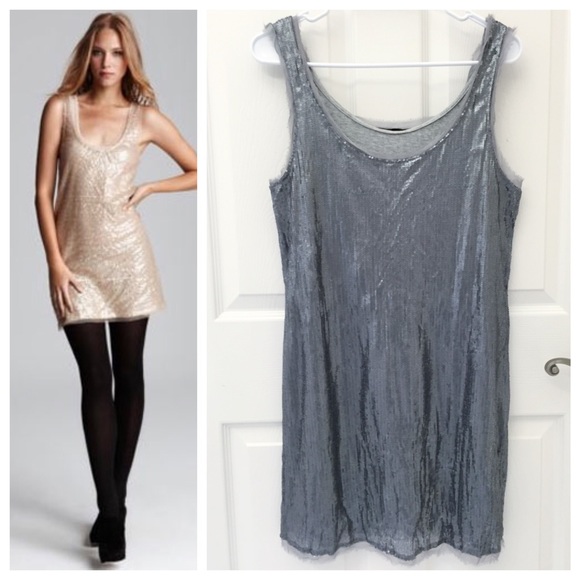 Ella Moss Majesty Sequin Dress Gray