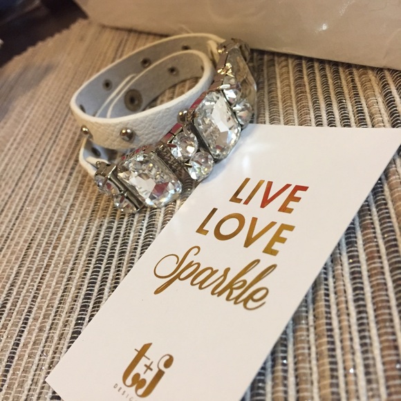 Crystal Faux Leather Bracelet