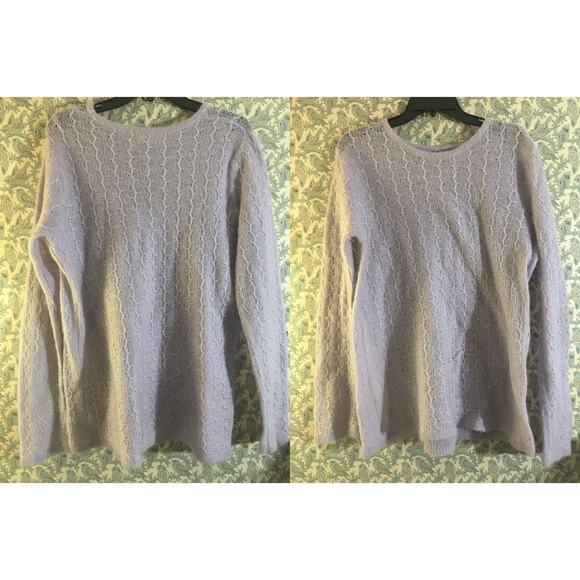 Lavender Long Semi-See Through Sweater (size M)