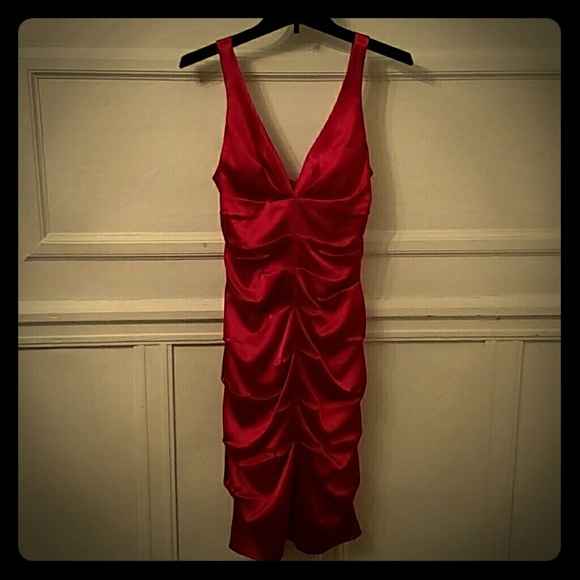Red cocktail dress