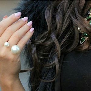 double pearl ring {size 6}