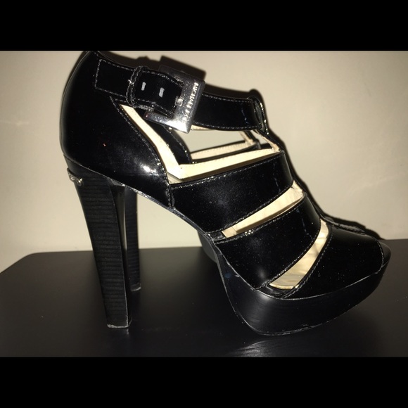 Black Patent Michael Kors Patent Sandal - Picture 2 of 3