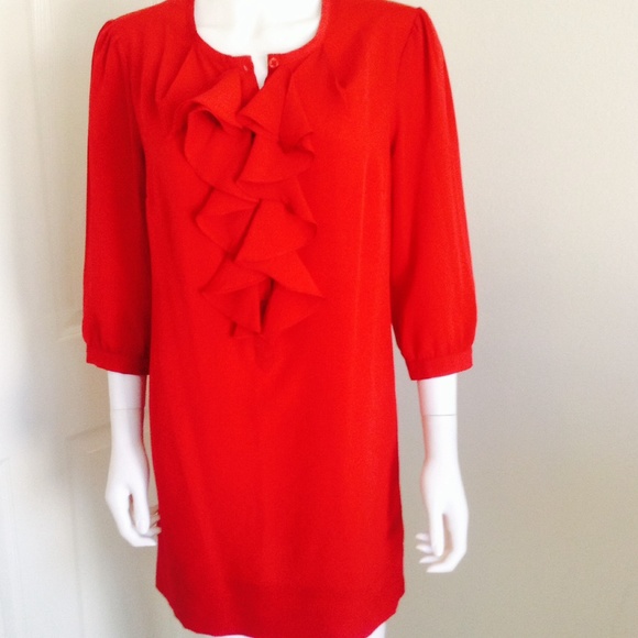 Urban Outfitters Dresses & Skirts - URBAN OUTFITTERS red silk shift dress tunic Medium