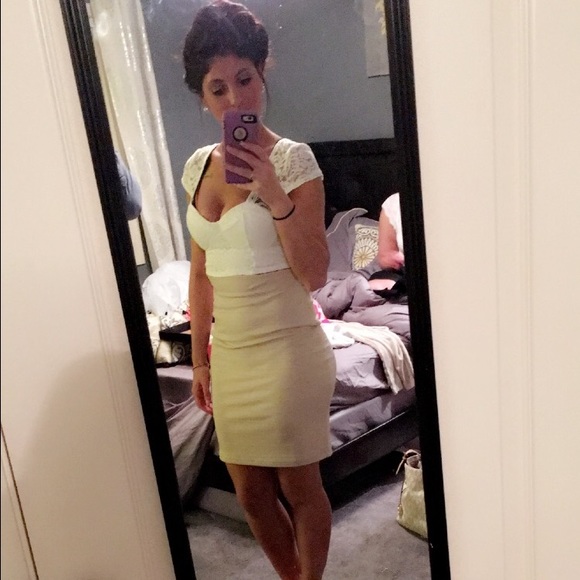 Nude skirt and crop top