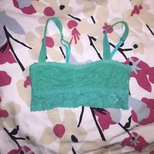 Gilly Hicks unlined lace turquoise bralette