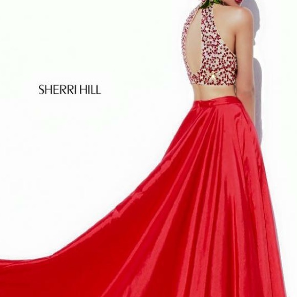 Sherri Hill Red Two Peice - Picture 4 of 4