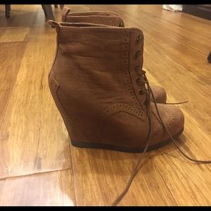 Lace-up Bootie Wedges