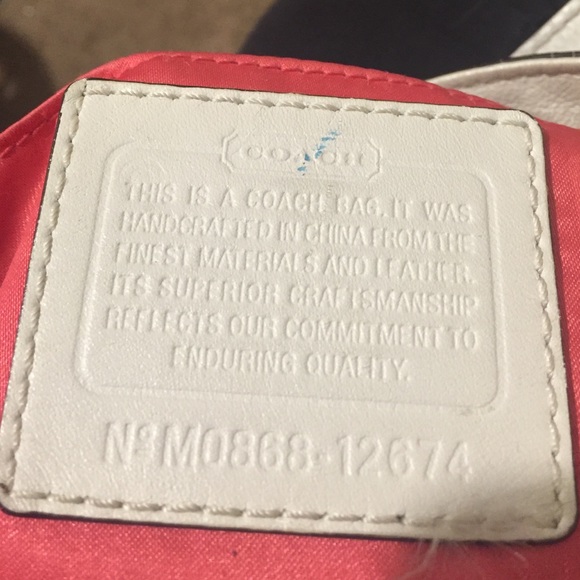 PRICE REDUCED! Coach Purse Cream/Tan - Picture 3 of 4