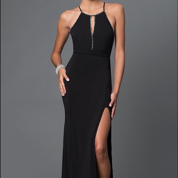 Sexy black prom dress