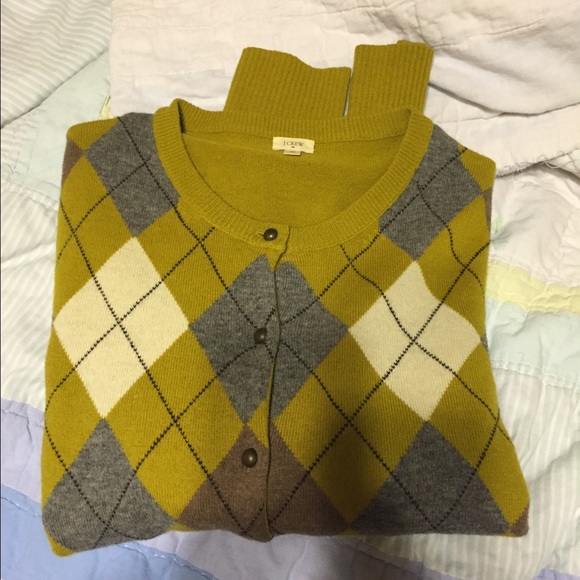 J. Crew argyle cardigan
