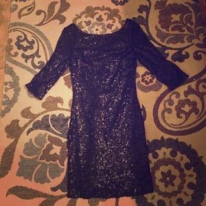 Black Sequins Dress