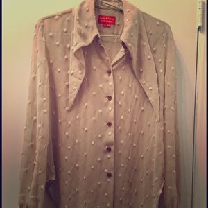 Silk semi-transparent maxi shirt