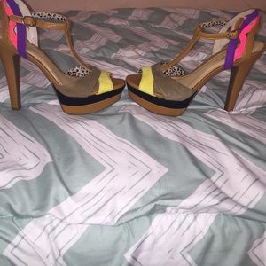 Jessica Simpson multi color stilettos