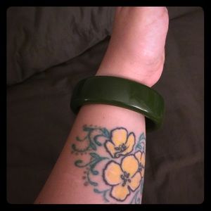 Olive plastic bangle