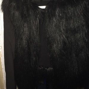 Faux fur blazer