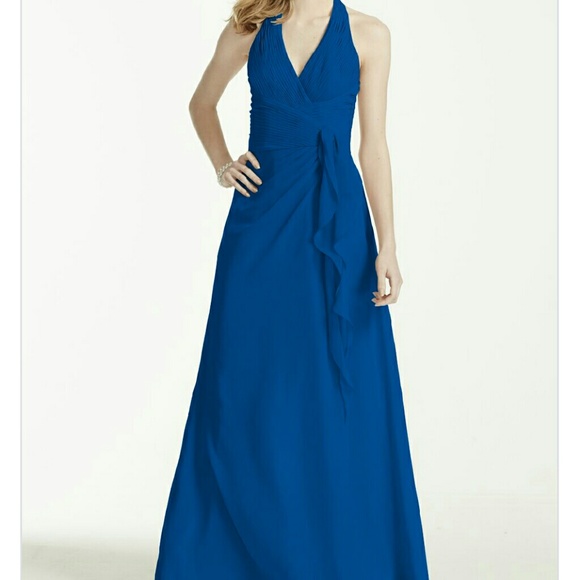 Royal blue floor length, worn once at wedding!