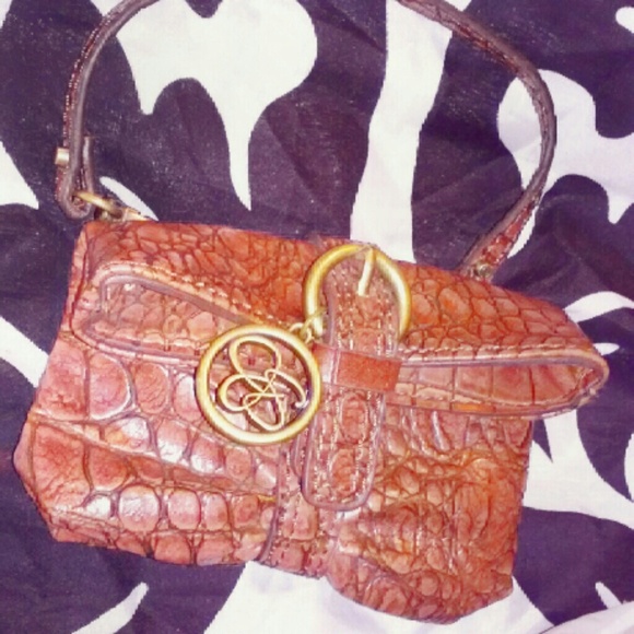 Jessica Simpson faux leather wristlet purse