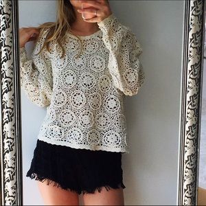 Vintage • Open Knit Top