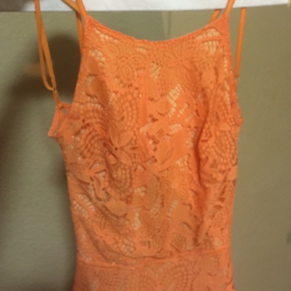 for love and lemons orange dress