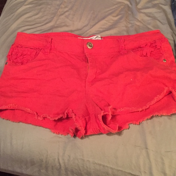 Coral colored shorts