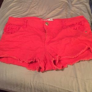 Coral colored shorts