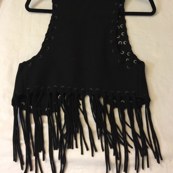 🎄Bohemian vest with tassels and string - Picture 2 of 3
