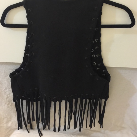 🎄Bohemian vest with tassels and string - Picture 3 of 3