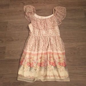 SALE - Anthropologie Margret Dress with Ruffle Top